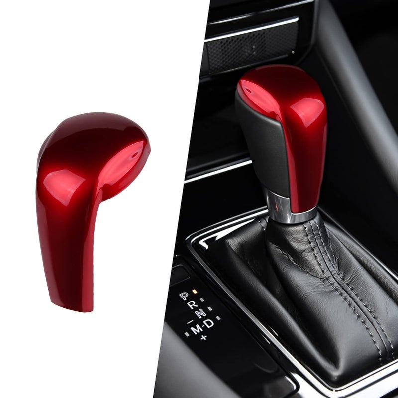 ANFOKAS Compatible with Mazda CX-5 CX-9 CX-3 6 3 Accessories Car Gear Shift Knob Cover Trim Cap Gear Panel Gears Sporty Interior Decoration Sticker -Red - Image 1